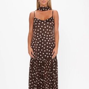 Show Me Your MuMu Dahlia Maxi Dress in Chocolate Brown